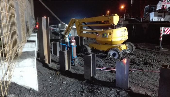 Construction d'un pont route